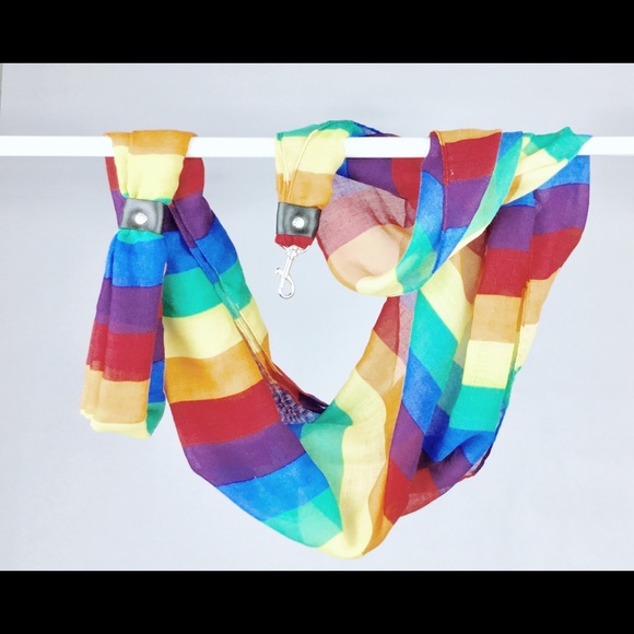 Rainbow Small Dog Scarf Leash - Picture 3 of 5